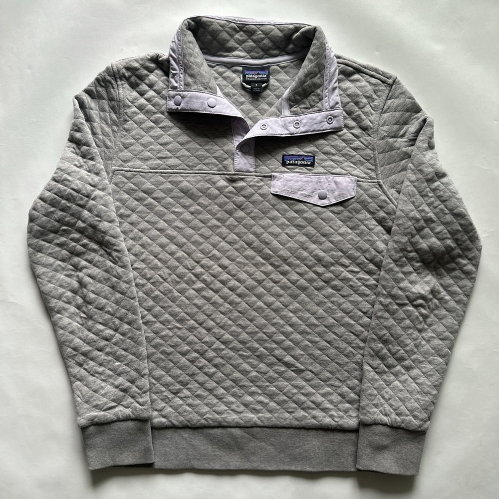 Patagonia Quilted snap T pullover crew long sleeve sweater organic cotton